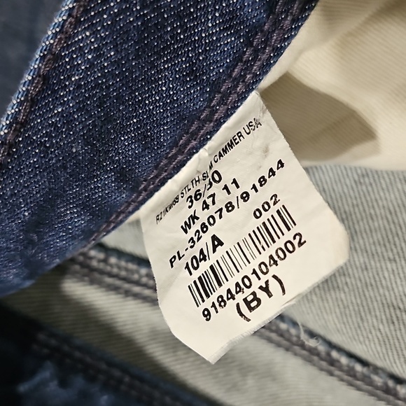 Ralph Lauren Dark Denim Button Fly Slim Jeans Size 36x30‎ - Picture 6 of 10